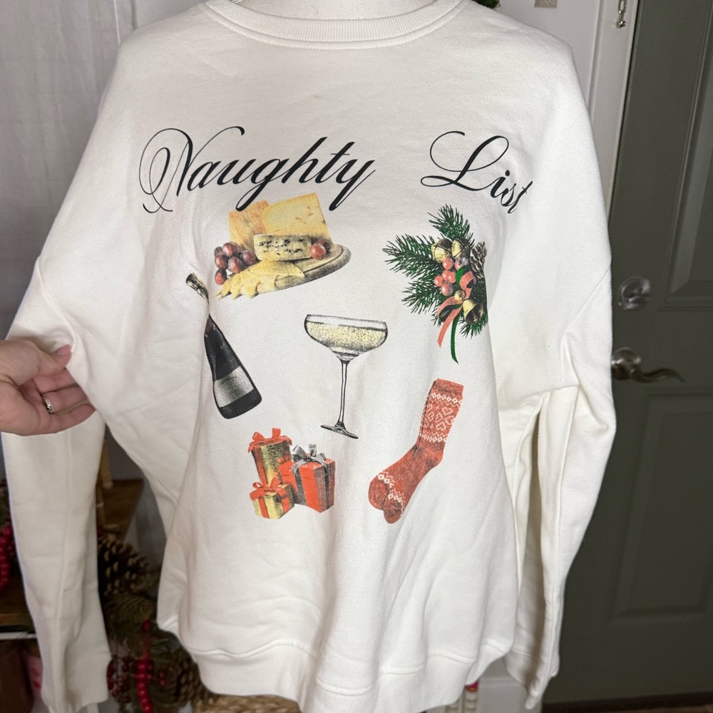 *NWT* Forever 21 White Graphic Sweatshirt